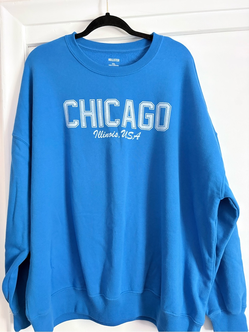 Hollister Bright Blue 'Chicago' Crewneck Sweatshirt